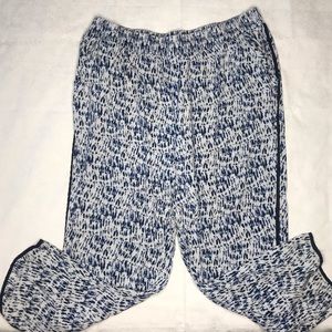 Blue/White Forever21 Plus Size High Waisted Pants